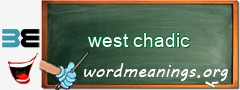 WordMeaning blackboard for west chadic